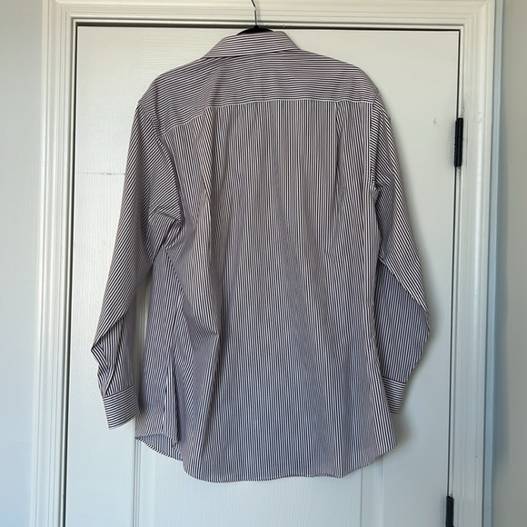 Maroon and White Striped Men's Shirt - Picture 5 of 5